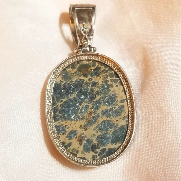 ALUMA Ocean Jasper Sterling Enhancer Pendant - Picture 7 of 8